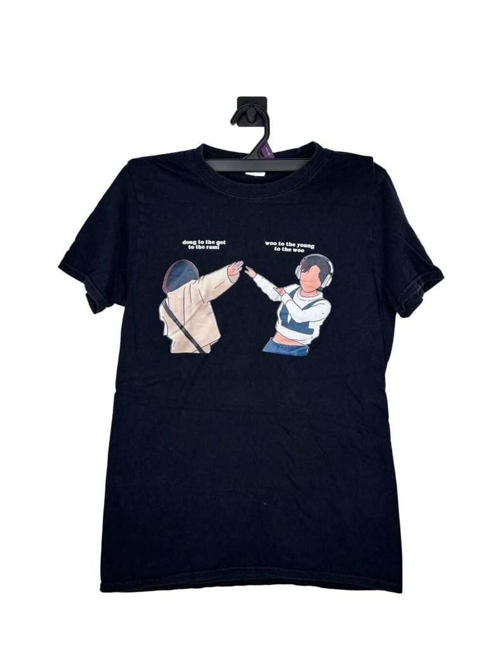 Gildan Softstyle Extraordinary Attorney Woo Graphic T-Shirt Black Size S